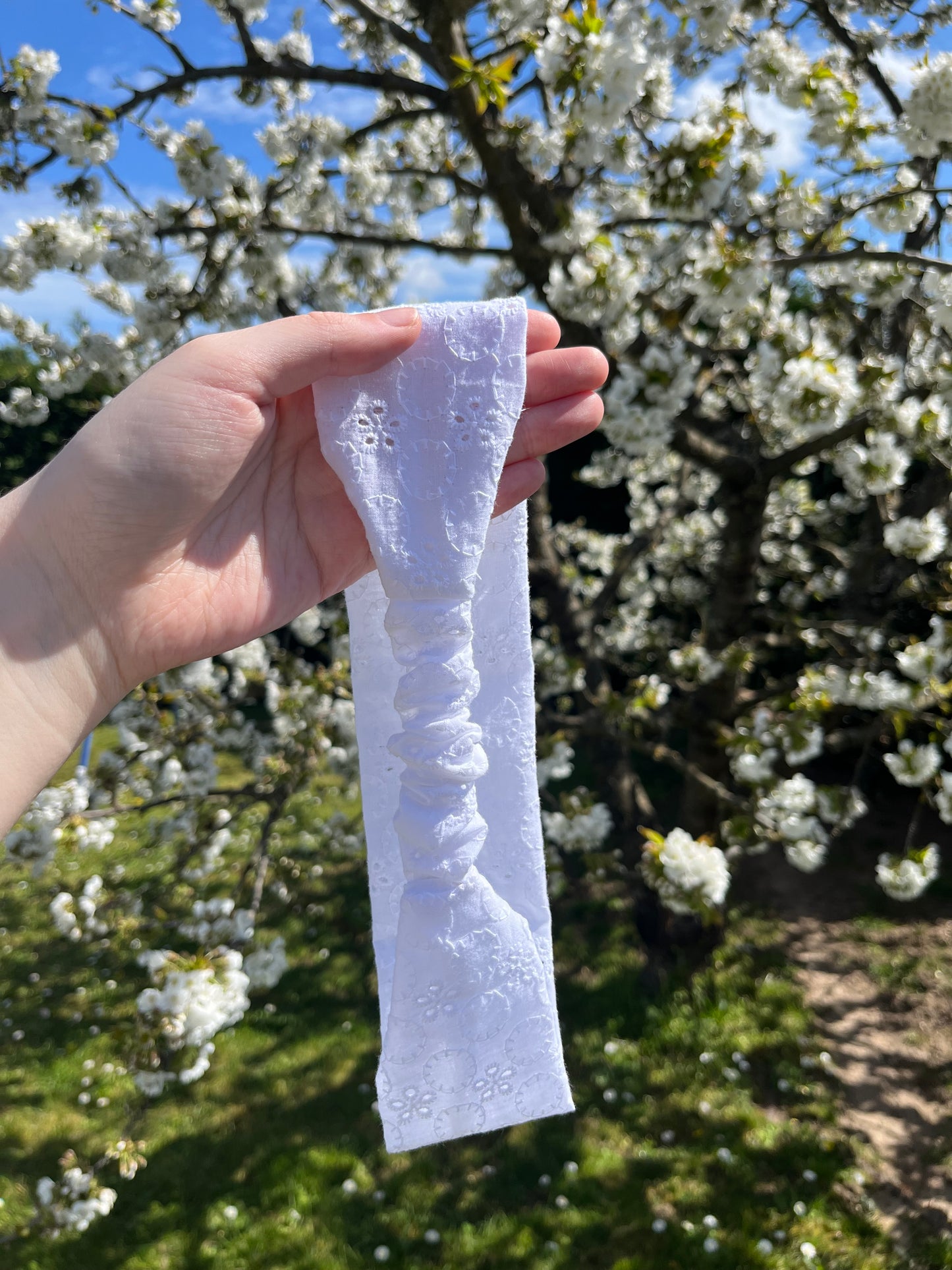 Bandeau broderie anglaise