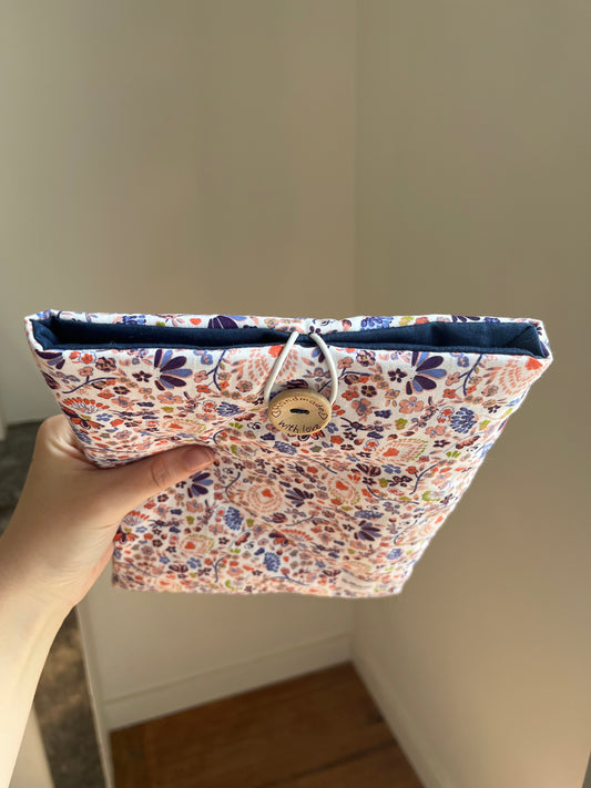 Pochette à livre broché fleurs sauvages