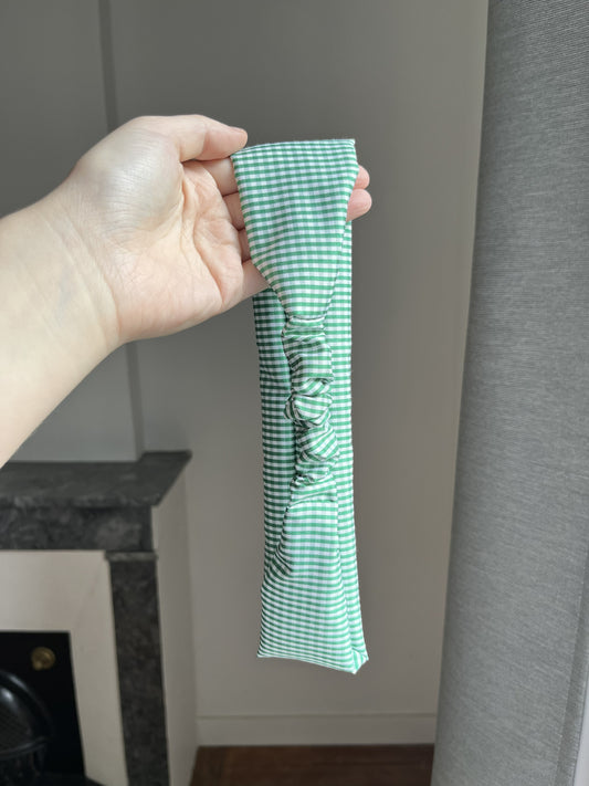 Bandeau vichy vert