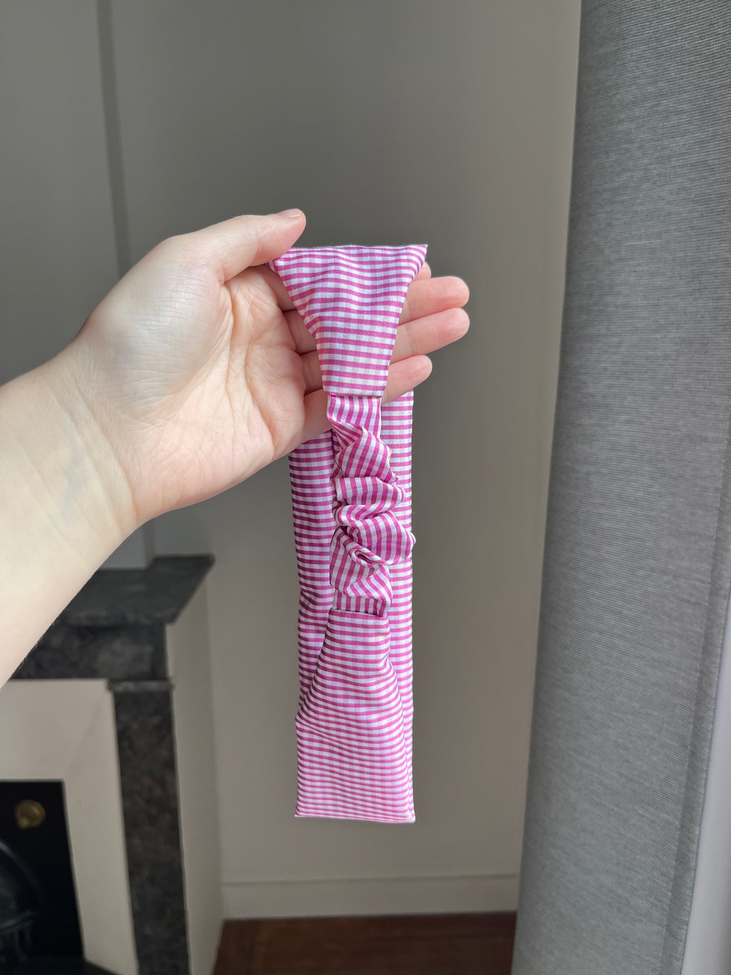 Bandeau vichy rose