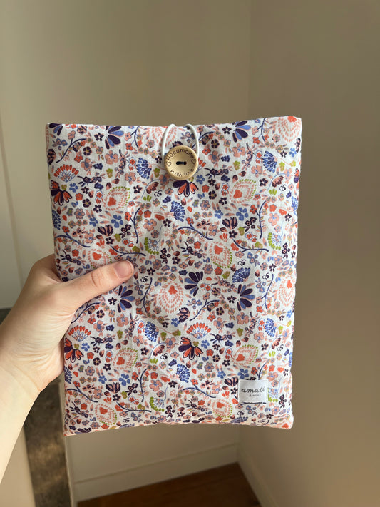 Pochette à livre broché fleurs sauvages