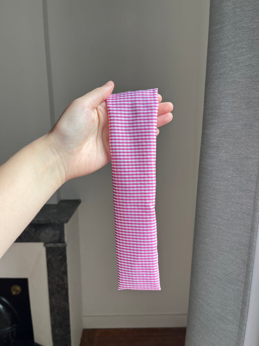 Bandeau vichy rose
