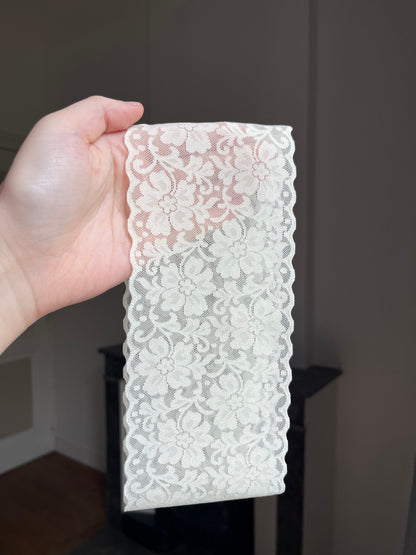Bandeau en dentelle fleur de coton