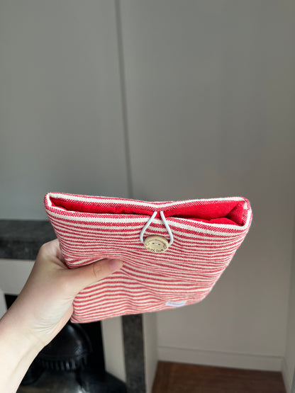 Pochette à livre de poche rayures rouges